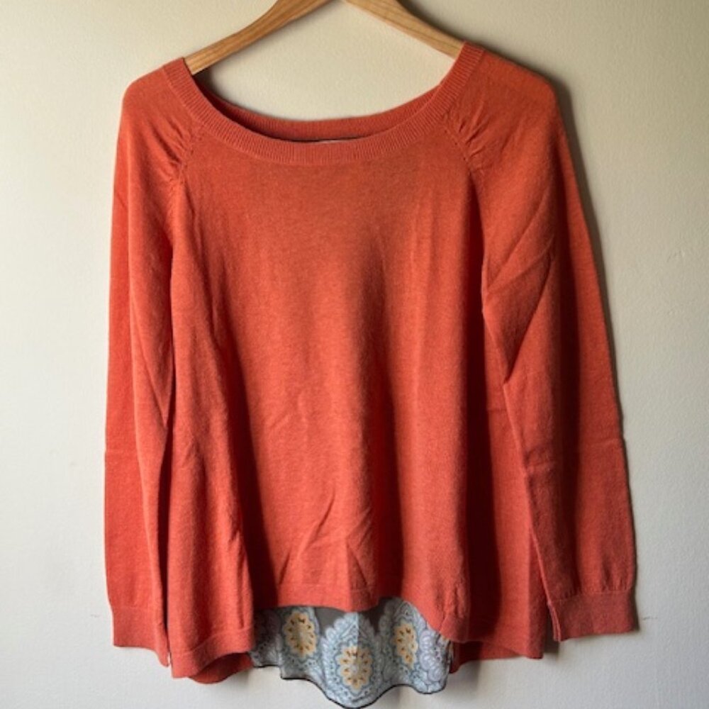 Nougat of London Sweater with silk inlay in back